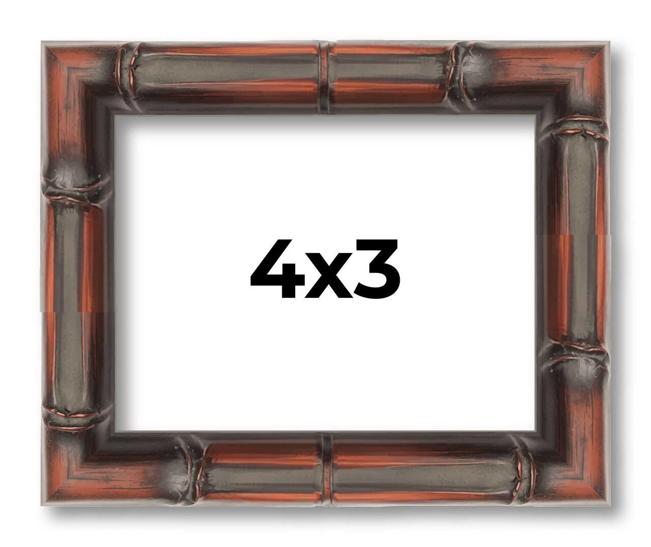 4x3 Bamboo Picture Frame with UV-Resistant Acrylic & Acid Free Backing, Available in 4 Finishes - Brown, Black, Gold, and Natural